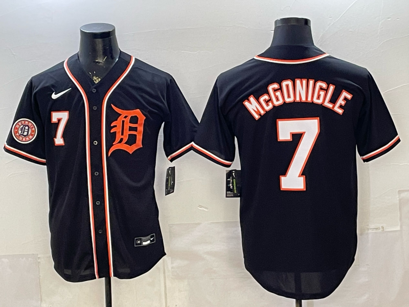 Men Detroit Tigers #7 McGonigle black Nike 2026 MLB Jersey 0528005